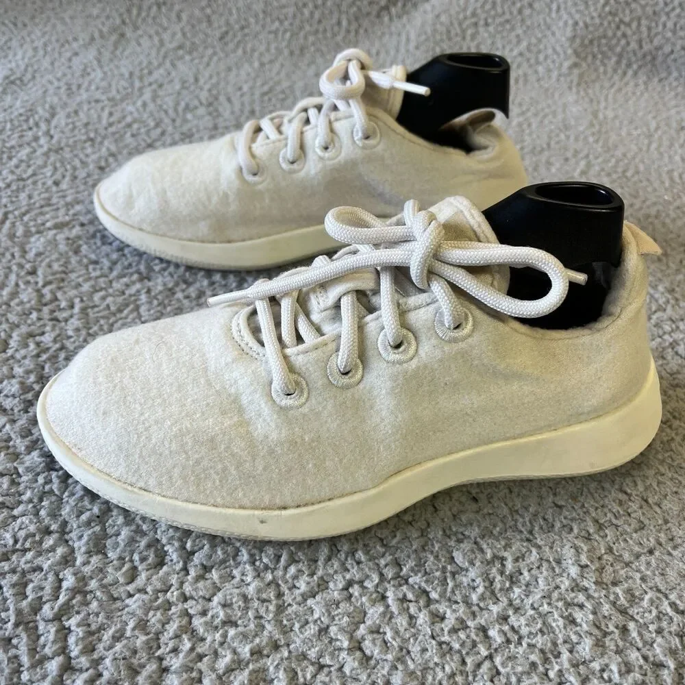 ALLBIRDS Sneakers Womens 6 White Merino Wool Runners Low Athletic 0320NV1